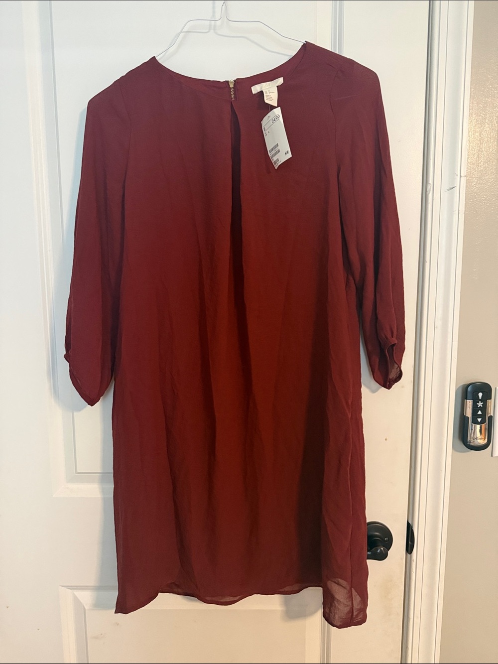 H&M Burgundy Red Shift Dress